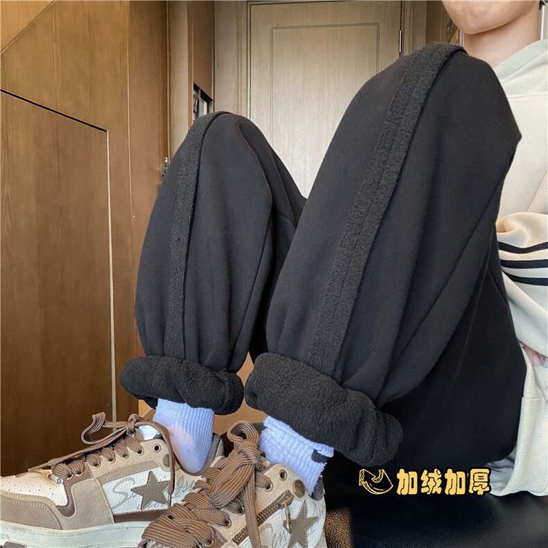 抖音品质港风新款中缝潮流束脚卫裤休闲裤B315-K23495-P65控78图片