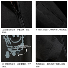 KS21245-P38连帽开衫卫衣男运动外套大码班服砖墙，男装卫衣，电商A040A