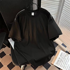 T恤男女短袖韩版潮流肩膀拉链帅气2025夏季ins宽松体恤ST545-P35，男装T恤，星座412-3