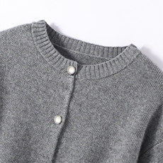 2025年秋季新款五针芝麻点加厚针织羊绒开衫时尚休闲通勤百搭，女装羊绒衫，隆秋羊绒