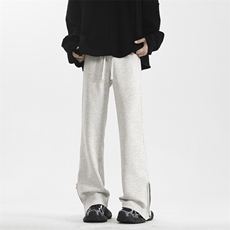 抖音华棉卫裤裤脚拉链设计美式微喇版型时尚百搭X1660-特批38，男装休闲裤，星座718