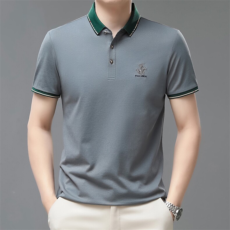 夏季男士短袖休闲t恤百搭polo衫中年爸爸夏装上衣QP1633-P55,男装Polo衫,星座1105-3