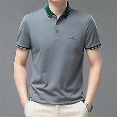 夏季男士短袖休闲t恤百搭polo衫中年爸爸夏装上衣QP1633-P55，男装Polo衫，星座1105-3