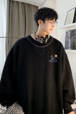 假两件毛衣男大码加绒针织衫男毛线衣M80364-P55加绒P70，男装针织衫/毛衣，电商A040