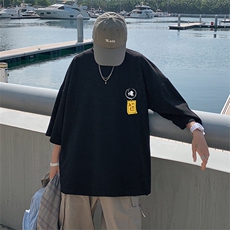 Q11016-P30春夏季七分袖t恤男大码五分袖男短袖中袖，男装T恤，电商A040