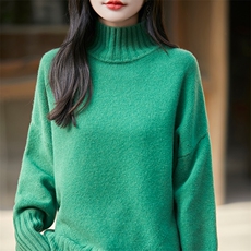 秋冬季羊毛休闲百搭高领烟管领简约内搭羊毛衫，女装羊毛衫，邦太羊绒