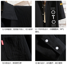QC58114-P45亚七分袖衬衫男大码五分袖衬衣男短袖，男装衬衫，电商A040A