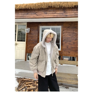 网图大理石座山雕连帽棉服毛绒棉衣外套夹克 A025-ZY18184-P108图片