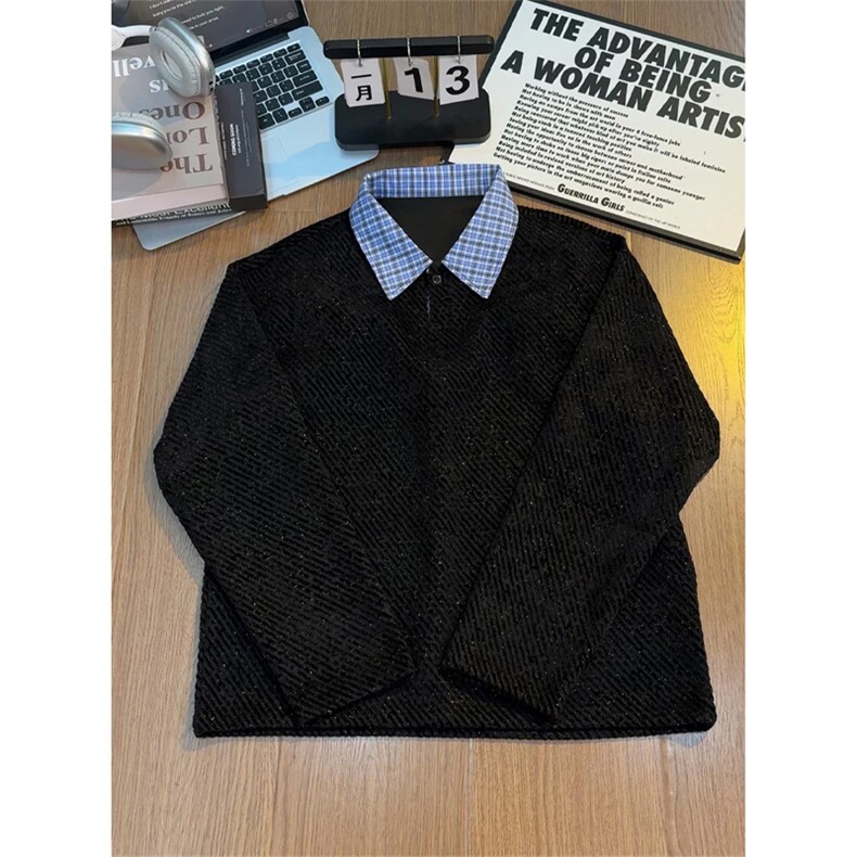 YK86150-P37加绒42聚酯纤维满天星卫衣男款冬季加绒，男装卫衣，电商A086-1