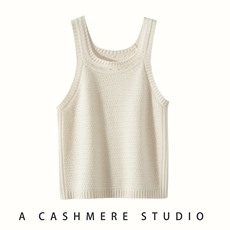 时尚优雅女士吊带背心简约百搭显瘦无袖针织上衣，女装背心吊带，迎冬羊绒