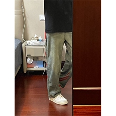 【有货】美式复古条纹牛仔裤男款春秋三条杠裤子G8512HH-特P55，男装牛仔裤，星座1007（原301D）