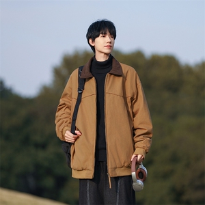M-5XL 复古美式纯棉夹克冬季加厚宽松翻领棉衣潮男109-1-M182-P88图片