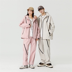 现货三防二开情侣冲锋衣套装户外登山服DSA157B-TZ562-P120可分拆，男装休闲套装，电商A157B