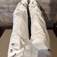 潮牌美式刺绣设计感弯刀牛仔工装裤男女复古宽松阔腿裤L30733-P55，男装工装外套，星座1008