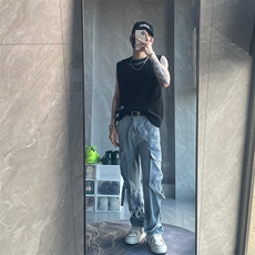 23时尚文艺潮长裤新款日系慵懒潮流牛仔裤男气质JN241-P60，男装牛仔裤，星座1109-3