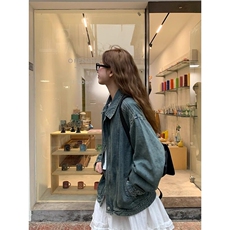 2025牛仔外套男女春季2025宽松美式高街复古翻领夹克拉链上衣潮流，男装夹克，星座506A