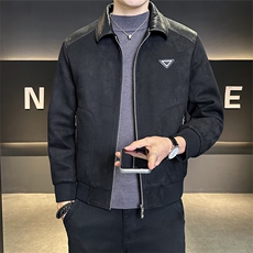 标50白鸭绒羽绒服男鹿皮绒夹克外套休闲上衣B317/2521/P195，男装夹克，电商B317