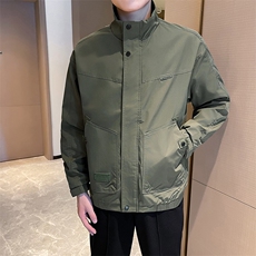 简约夹克男生上衣外套军绿色上衣JK8402-p95，男装夹克，星座1012-1
