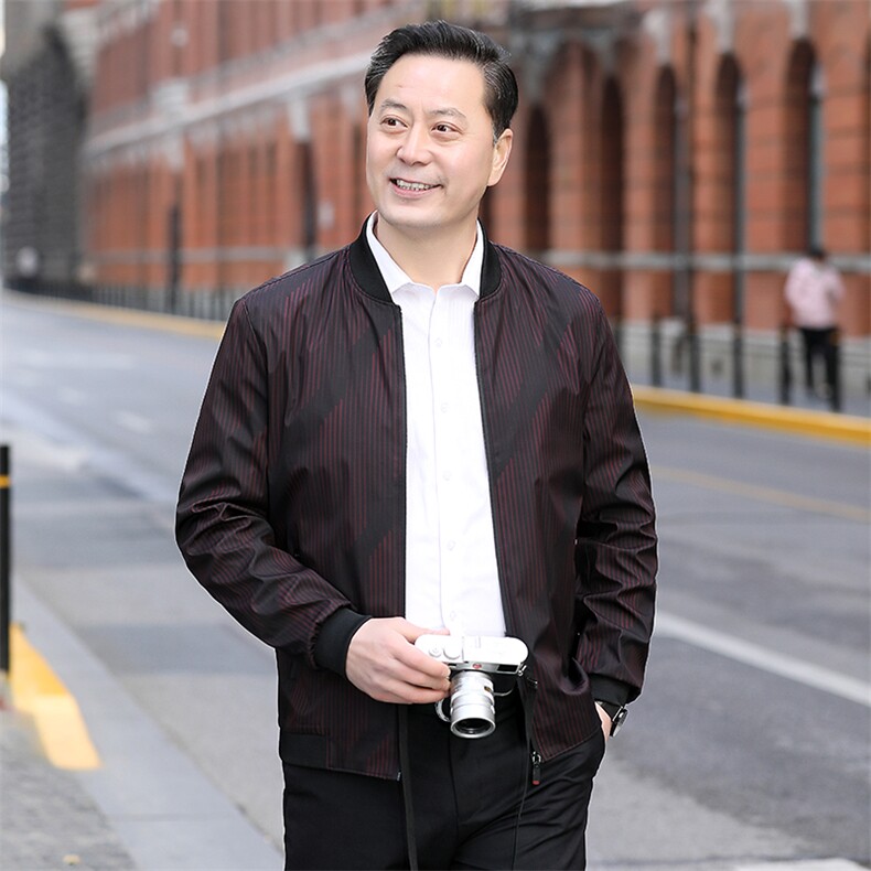 B-N9901男士2023年秋季新款长袖薄款休闲拉链夹克棒球领潮流P73,男装夹克,电商B360