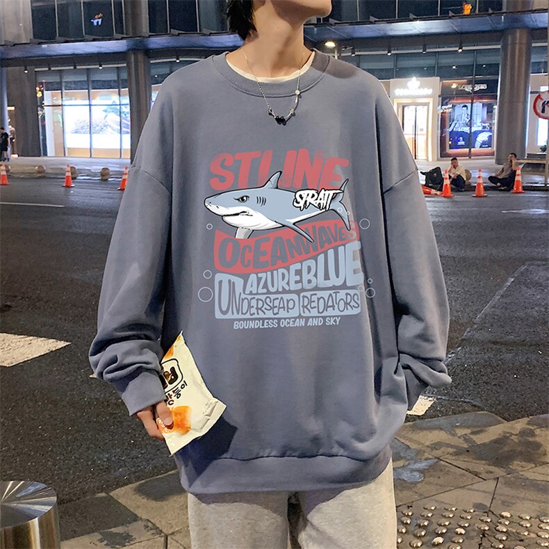 S6331-P28秋季圆领卫衣男大码韩版宽松长袖外套,男装卫衣,电商A040