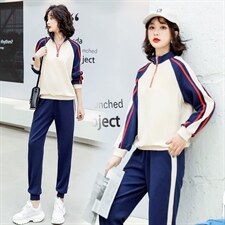 休闲运动套装2021春季时尚气质百搭简约两件套，女装运动套装，一安秀