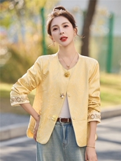 现货依如秀2026年春季新款减龄新中式外套，女装短外套，依如秀(原杭风阁)