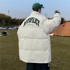 美式ins羽绒服时尚外套棉袄复古刺绣情侣冬季面包服潮流韩版M8053，男装棉衣，星座506