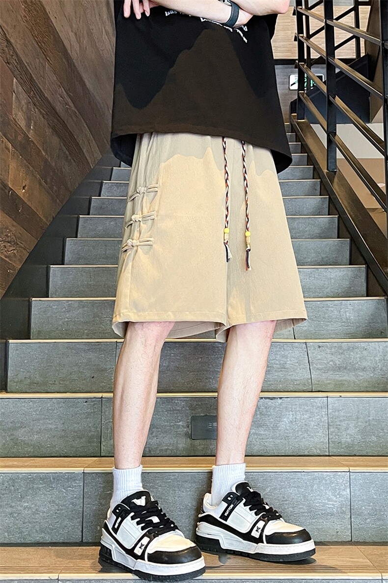 8XL-M特大码风短裤男邹布冰丝五分裤新中式裤子男DK1525P25,男装牛仔裤,电商D206-1