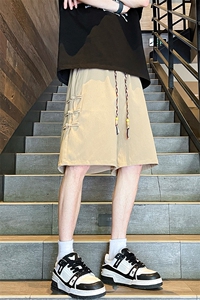 8XL-M 特大码风短裤男邹布冰丝五分裤新中式裤子男DK1525P25图片