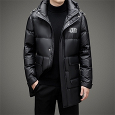 BAMJ-8927钱塘2020-2中青年男士中长款时尚休闲有帽羽绒服P330，男装羽绒服，钱塘207-2