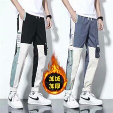 秋冬工装裤男加绒休闲裤青少年束脚潮流加厚长裤子716-p35加绒40,男装工装外套,星座1008-2