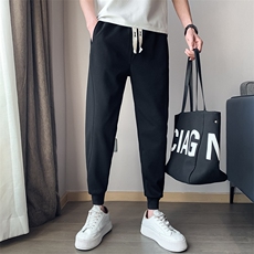 KK125-特P48控68小伙风春夏季新款男生光板休闲裤束脚纯色裤灰首，男装休闲裤，星座215（原电商B249）