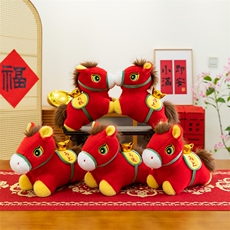 2026马年吉祥物公仔欧貂绒福马送财生肖马玩偶
