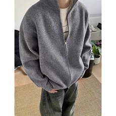 网图已下单2W件拉链立领针织开衫毛衣男秋冬加厚外套-A2342TP38，男装针织衫/毛衣，电商B241
