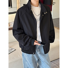 2026春季新款夹克男抖音得物品质立领美式飞行棒球服外套6168-P35，男装夹克，星座207