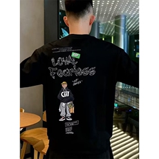 1506-1/WH19061/P37韩版精工卡通刺绣字母印花圆领卫衣男秋冬潮流，男装卫衣，星座1506-1