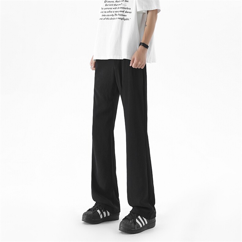 现货夏季马吉拉垂坠感西裤高级感冰丝微喇休闲西装裤男KK455-P50，男装西服套装，星座205