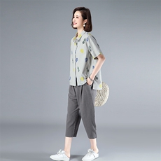 2024年夏季时尚潮流舒适短袖衬衫休闲宽松个性气质，女装衬衫，独衣靓