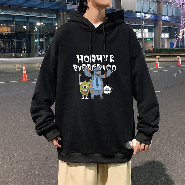 WY2048-P35加绒款-P40纯棉连帽卫衣男大码运动帽衫宽松薄外套男,男装卫衣,电商A040