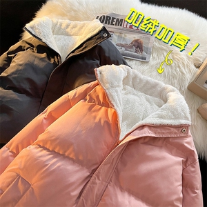 ！2023冬新款男士加绒加厚棉衣高品质纯色棉服外套MY100特P75图片