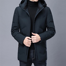 新款2023冬季羽绒服白鸭绒可脱卸帽外套中年爸爸装SFT93738-P330，男装羽绒服，电商B212（原钱塘6029）
