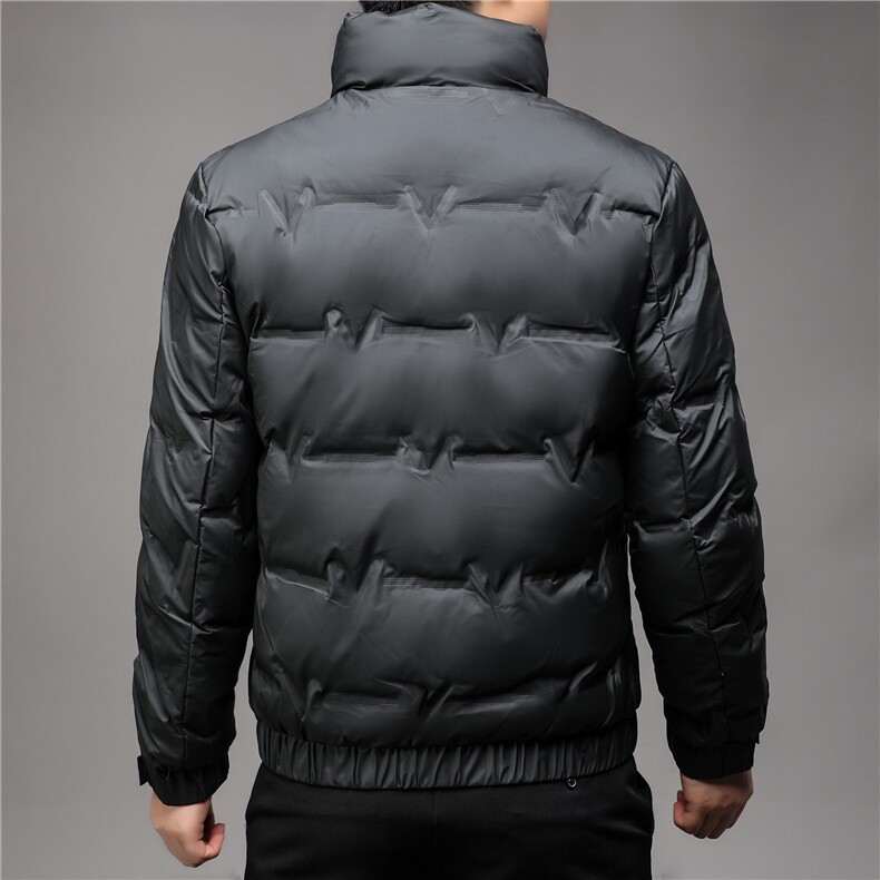 秋冬季新款立领羽绒服男士白鸭绒轻薄潮服休闲潮流韩版保暖外套,男装羽绒服,钱塘6003（原4033）