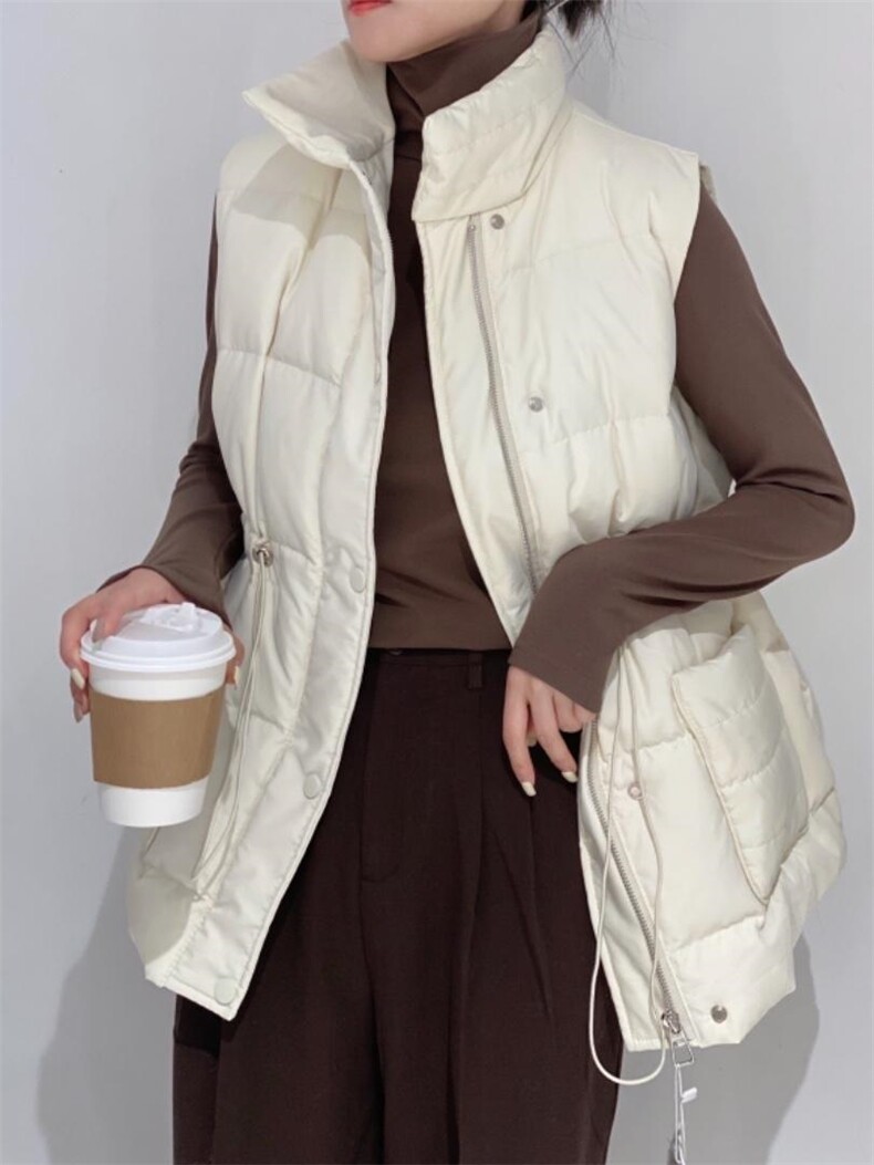 收腰羽绒马甲，女装马甲，驿谷