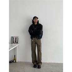 W9416-P58网图现货新款美式高街复古水洗大口袋工装牛仔裤，男装牛仔裤，星座1608-2