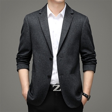羊毛西服秋冬新款中年休闲西装爸爸装百搭潮上衣HM8510-P390，男装西服，电商B212（原钱塘6029）