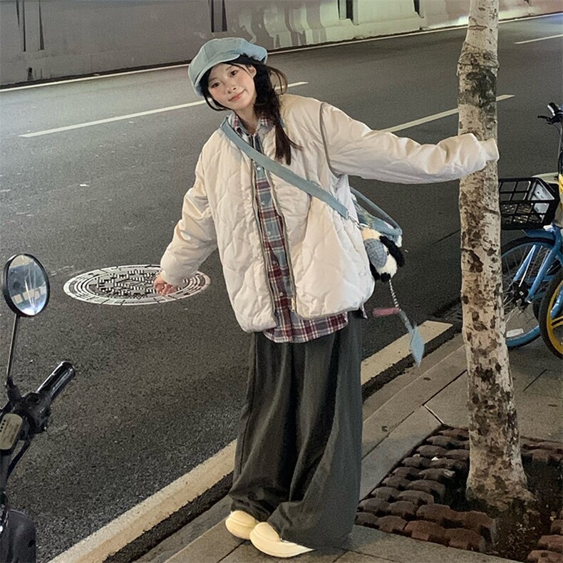 CC056-P98 新款棉衣外套防风保暖锁暖收拢袖口宽松休闲韩版棉服图片