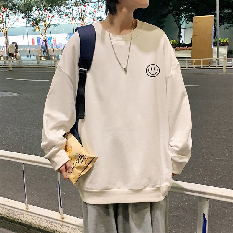 S6224-P28  秋季圆领卫衣男大码韩版宽松长袖外套图片