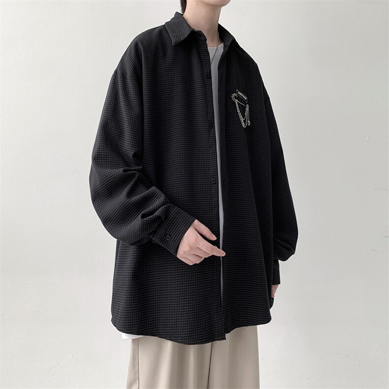 宽松男生长袖衬衫KD630-P30,男装衬衫,电商D312