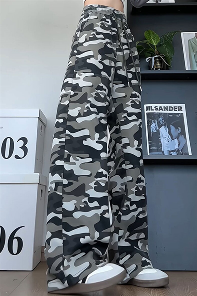 秋季新款高腰显瘦直筒裤男女宽松休闲百搭高级感裤子K8682-特价34,男装休闲裤,电商A007