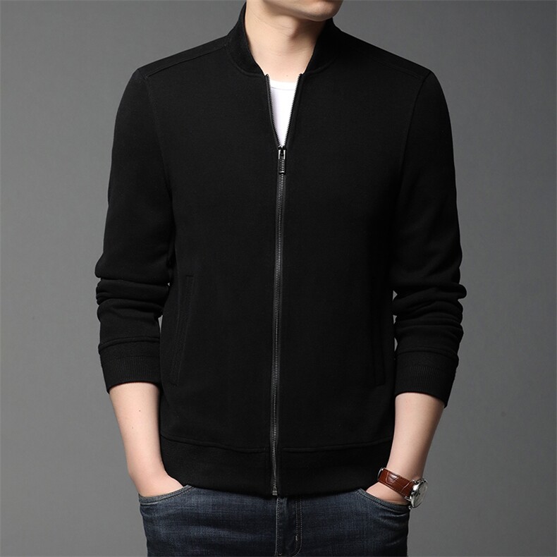 夹克外套男春秋季棒球领休闲茄克衫中年男士秋装时尚百搭潮上衣,男装夹克,电商B212（原钱塘6029）